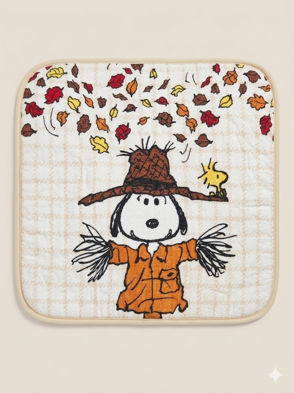 Snoopy Fall Scarecrow Dish Drying Mat excellent Condition